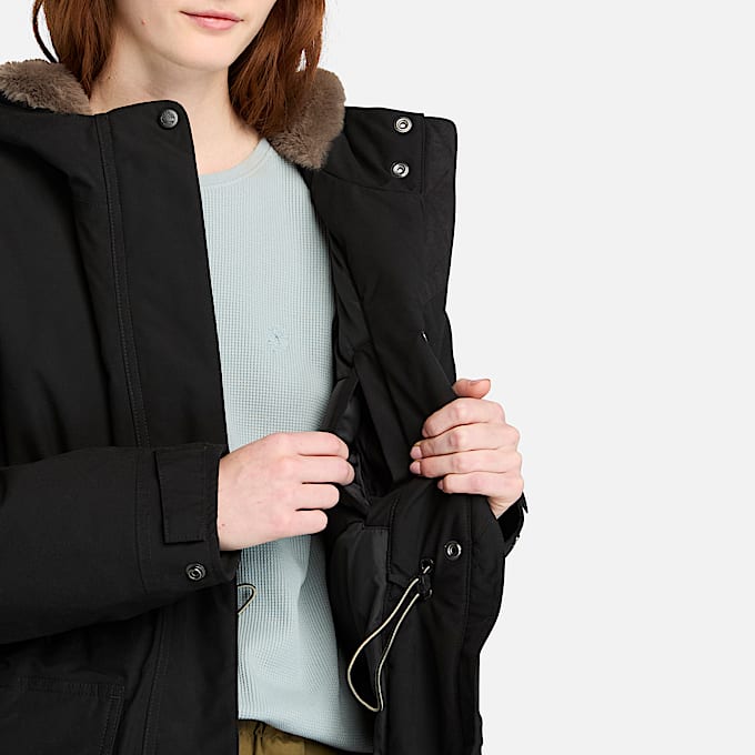 Womens Timberland Waterproof Parka TBL Black ALT2
