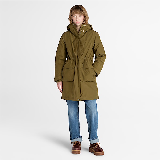 Womens Timberland Waterproof Parka TBL Dark Olive ALT1