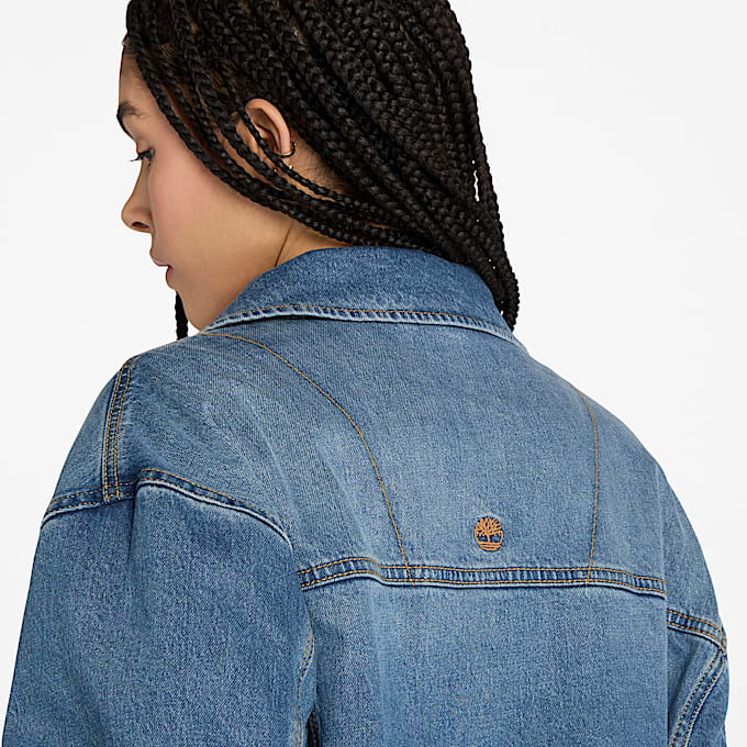 Chamarra aislante Denim Archive para mujer TBL Lavado azul High Tide ALT2