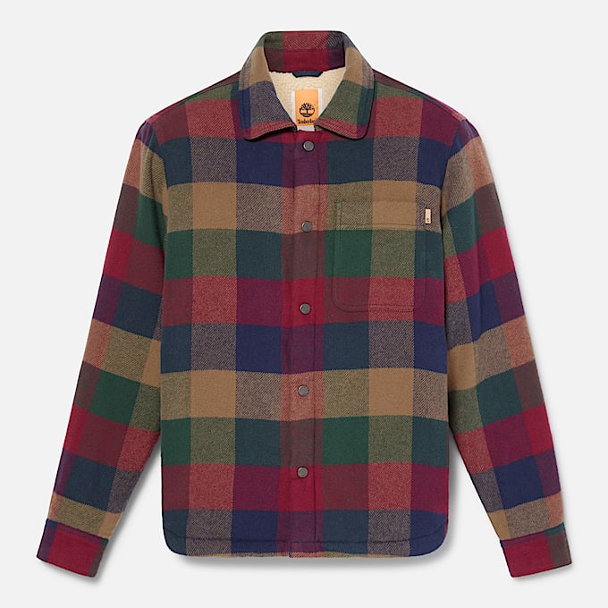 Mens HighPile Lined Overshirt TBL Dark Forest Green ALT10