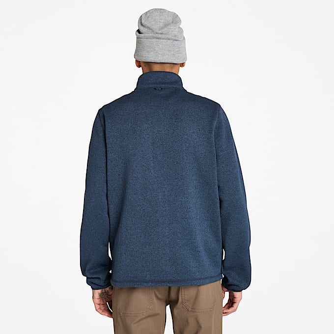 Mens Melange Fleece Jacket TBL Dark Sapphire Heather ALT9