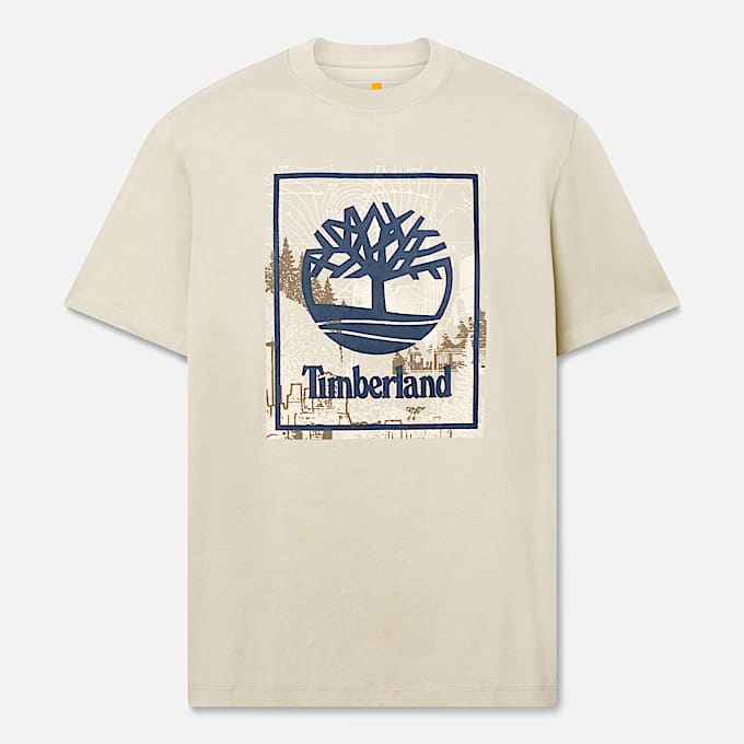 Mens Front Seasonal Stack Logo Graphic TShirt TBL Taupe ALT10