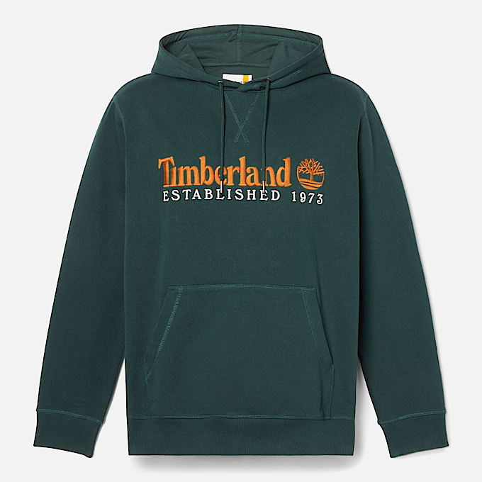 Mens Established 1973 Loopback Hoodie TBL Dark Forest Green ALT10