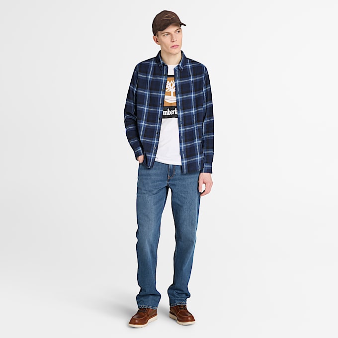 Square Stack Logo ShortSleeve TShirt TBL White ALT1