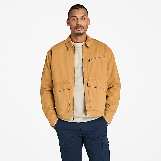 Mens Strafford Washed Canvas Jacket TBL Wheat HERO