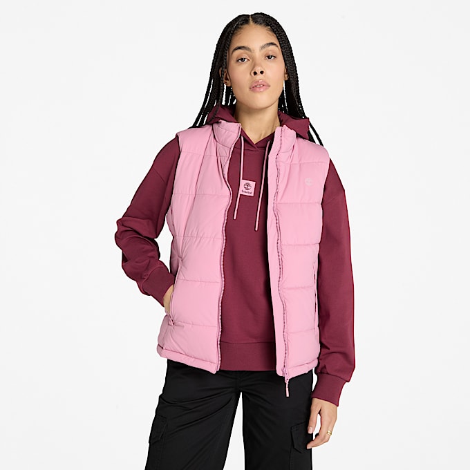 Chaleco acolchado repelente al agua para mujer TBL Rosa empolvado HERO