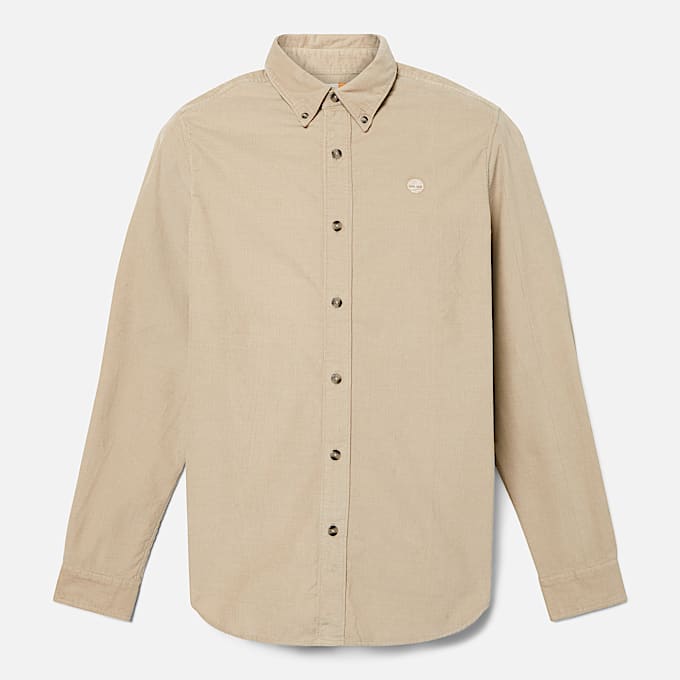 Mens Corduroy Shirt TBL Taupe ALT10