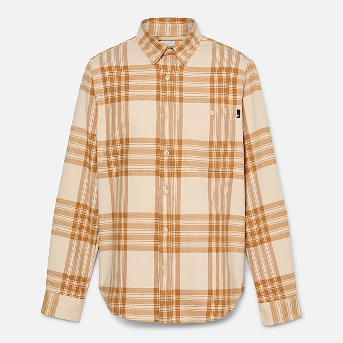 Mens Midweight Flannel Check Shirt TBL Light Beige ALT10
