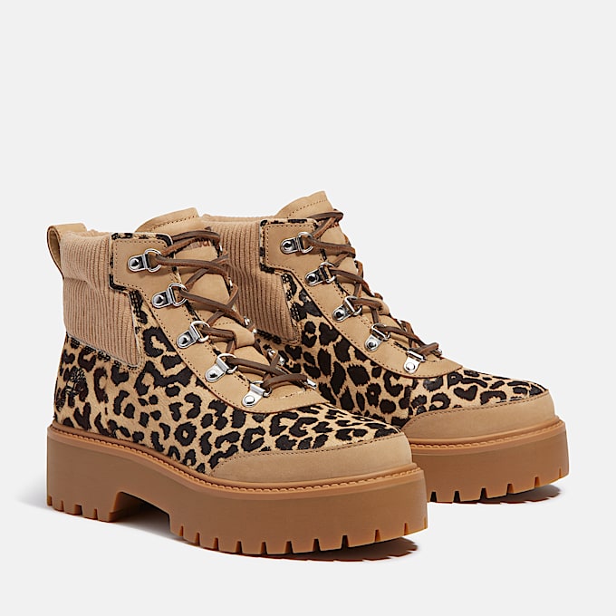 Womens Stone Street Platform Hiker Boot TBL Leopard PrintBeige Nubuck ALT4