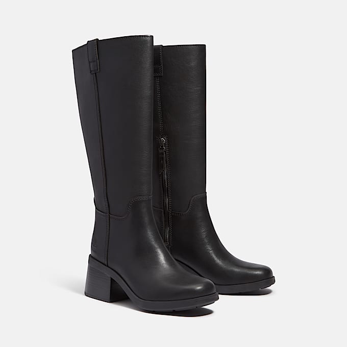 Womens Bellevaux Tall SideZip Boot TBL Black FullGrain ALT4
