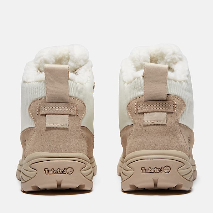 Womens White Ledge Waterproof Snow Boot TBL Light Beige Suede ALT5