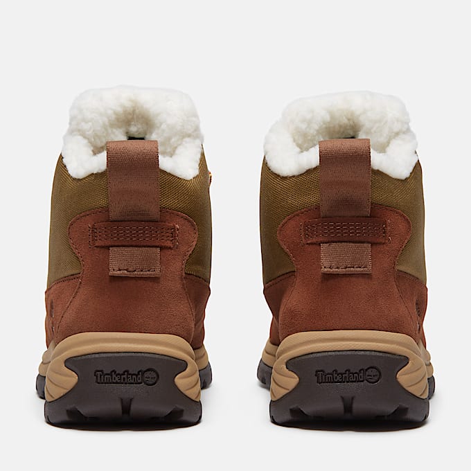 Womens White Ledge Waterproof Snow Boot TBL Brown SuedeGold ALT5