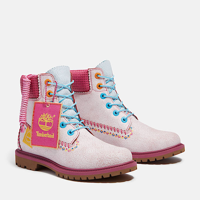 Womens Dia de Muertos 6Inch Premium Boot TBL White FullGrain ALT4