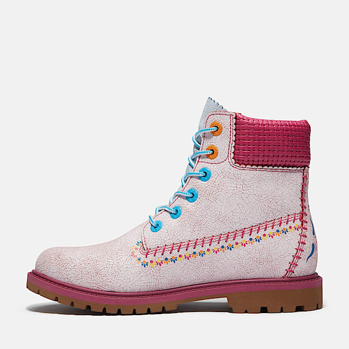 Womens Dia de Muertos 6Inch Premium Boot TBL White FullGrain ALT6