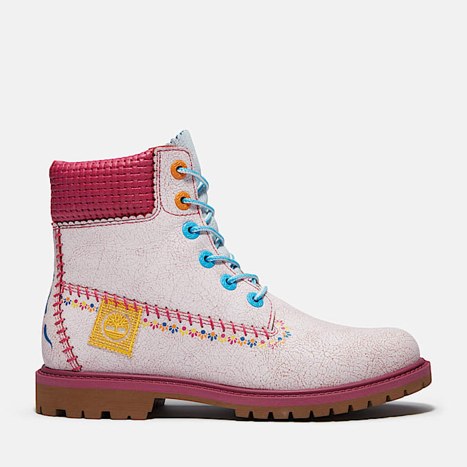 Womens Dia de Muertos 6Inch Premium Boot TBL White FullGrain HERO