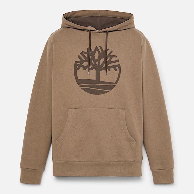 Mens Northwood Tree Logo Brushed Back Hoodie TBL Medium Brown ALT10