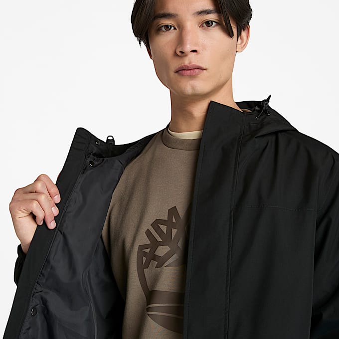 Manteau impermable pour hommes TBL Noir ALT2