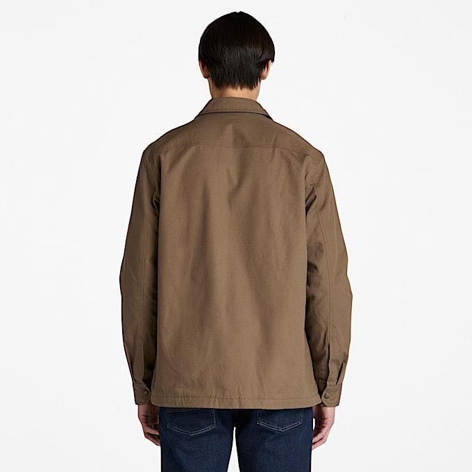 Mens Fleece Lined Overshirt TBL Chocolate Chip ALT9