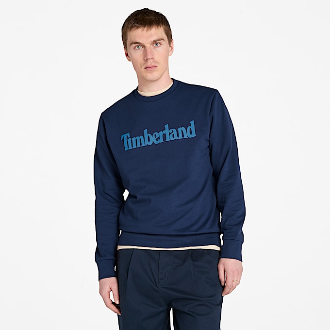 Mens Northwood Brushed Back Crewneck Sweatshirt TBL Navy HERO