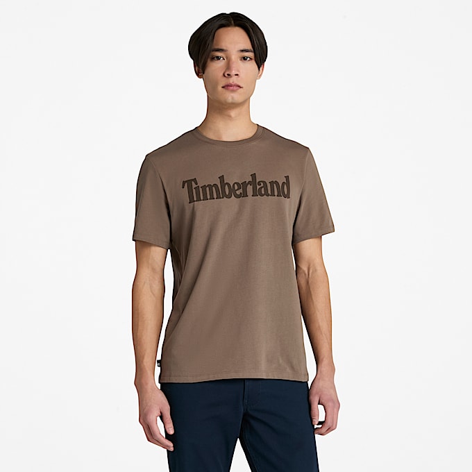Mens Northwood Logo ShortSleeve TShirt TBL Medium Brown HERO