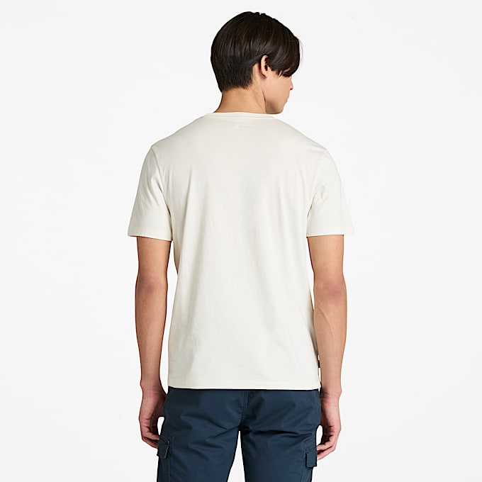 Playera grfica de manga corta para hombre TBL Blanco vintage ALT9