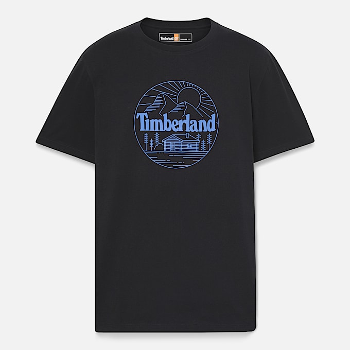 Mens Mountain Graphic ShortSleeve TShirt TBL Black ALT10