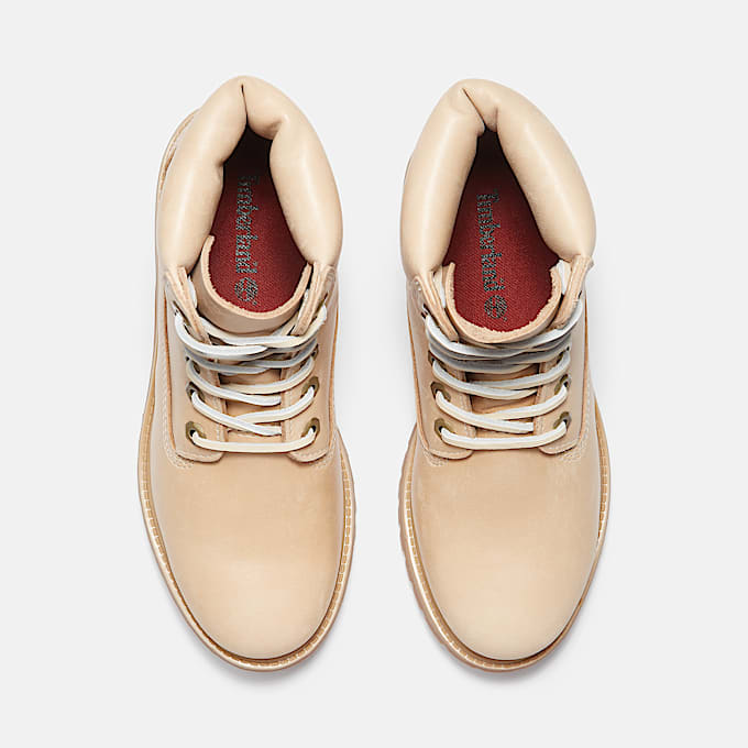 Womens Timberland Premium 6Inch Waterproof Boot TBL Medium Beige FullGrain ALT2