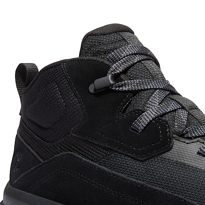 Mens Motion Ledge Mid Sneaker TBL Black Suede ALT7