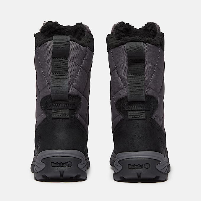 Womens White Ledge Tall Waterproof Snow Boot TBL Black Suede ALT5