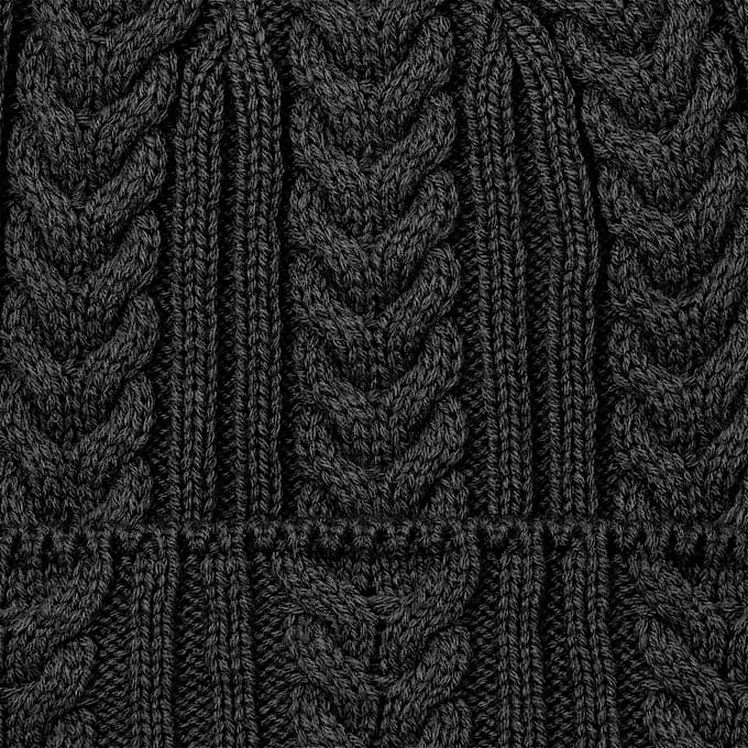 Cable Beanie TBL Black ALT2