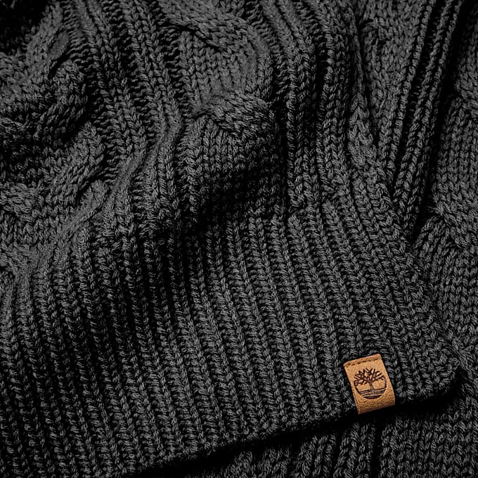 Cable Scarf TBL Black ALT1