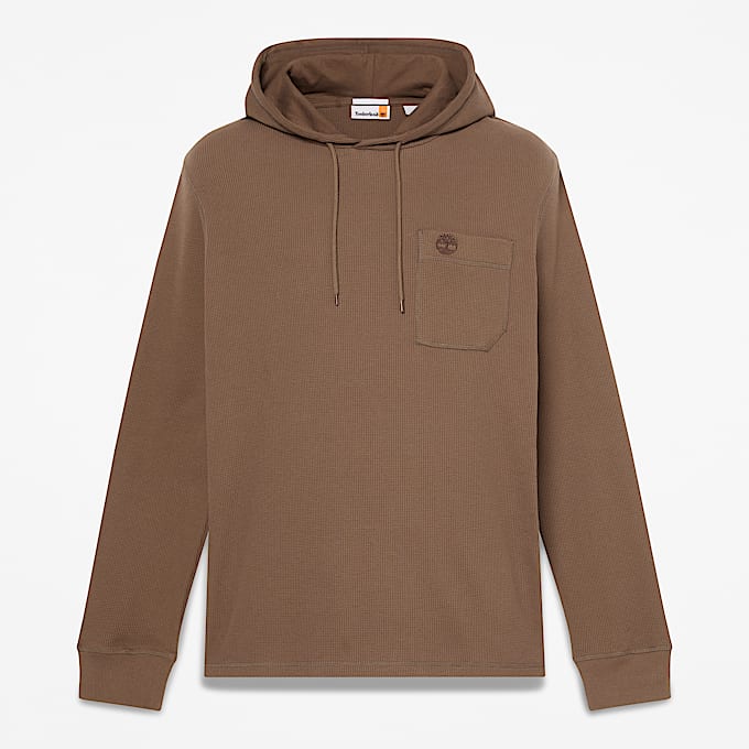 Haut  capuchon gaufr Wharf River pour hommes TBL Brun moyen HERO