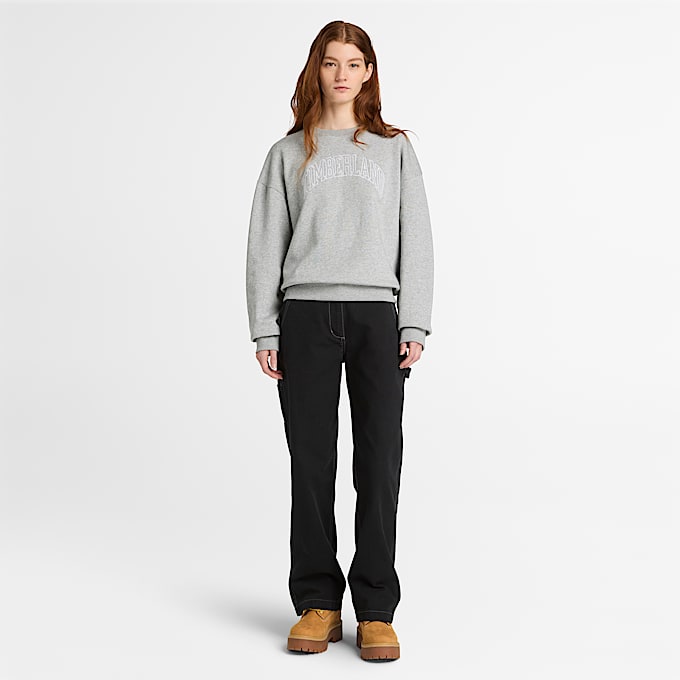 Womens Timberland Seasonal Logo Crewneck Sweatshirt TBL Medium Grey Heather ALT2