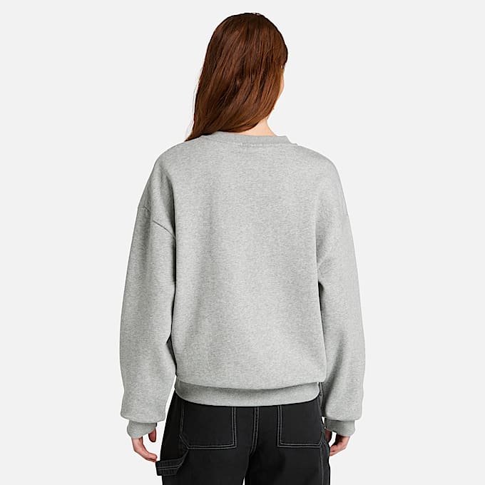 Womens Timberland Seasonal Logo Crewneck Sweatshirt TBL Medium Grey Heather ALT8