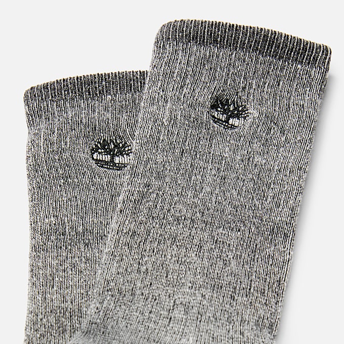 Mens Timberland 2Pack Kittery Full Cushion Boot Crew Sock TBL Black ALT1