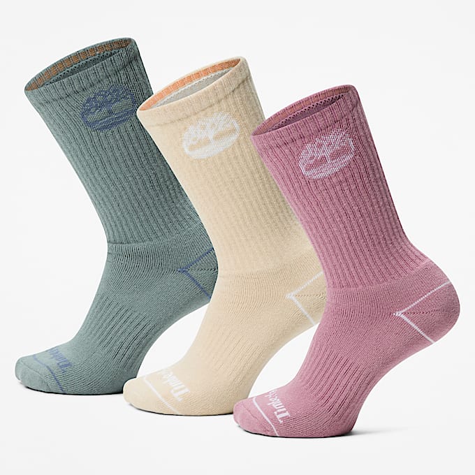 Womens Bowden 3Pack Full Cushion Crew Sock TBL Dusty Mauve HERO