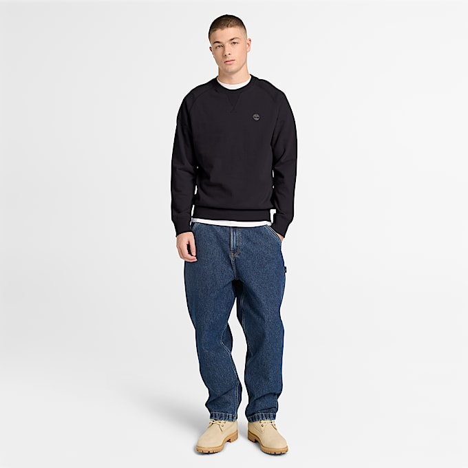 Mens Exeter River Crewneck Sweatshirt TBL Black ALT2