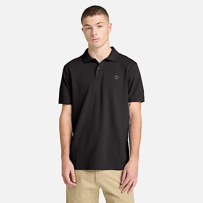 Mens Oyster River ShortSleeve Polo TBL BlackPavement ALT1