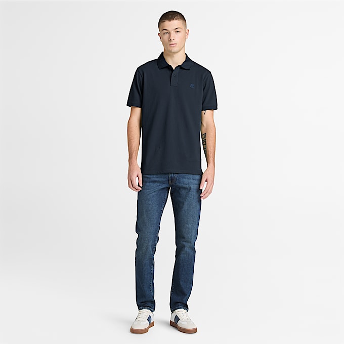 Polo para Hombre Oyster River Chest Logo de manga corta