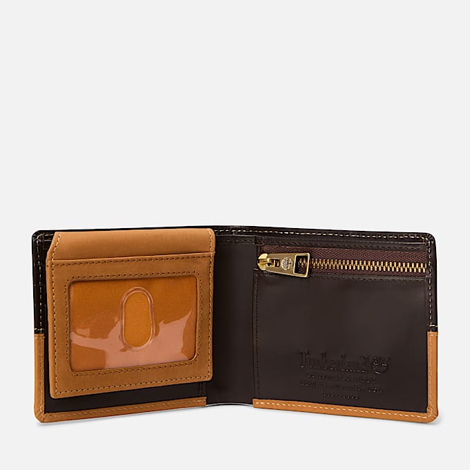 Mens Wheatlock Mixed Leather Passcase with Coin Pocket TBL Wheat ALT1