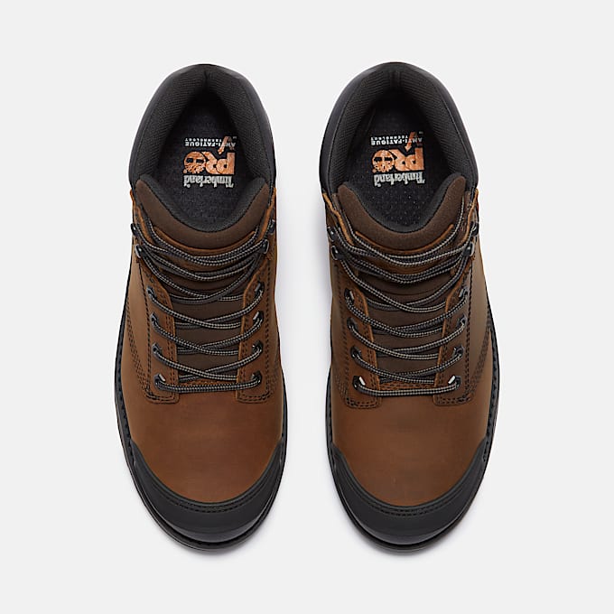 Mens TiTAN Tasker 6 AlloyToe Waterproof Work Boot With Toe Bumper TBL Light Brown FullGrain ALT2