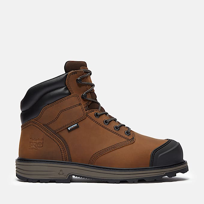 Mens TiTAN Tasker 6 AlloyToe Waterproof Work Boot With Toe Bumper TBL Light Brown FullGrain HERO