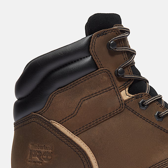 Mens TiTAN Tasker 6 AlloyToe Work Boot With Toe Bumper TBL Light Brown FullGrain ALT7