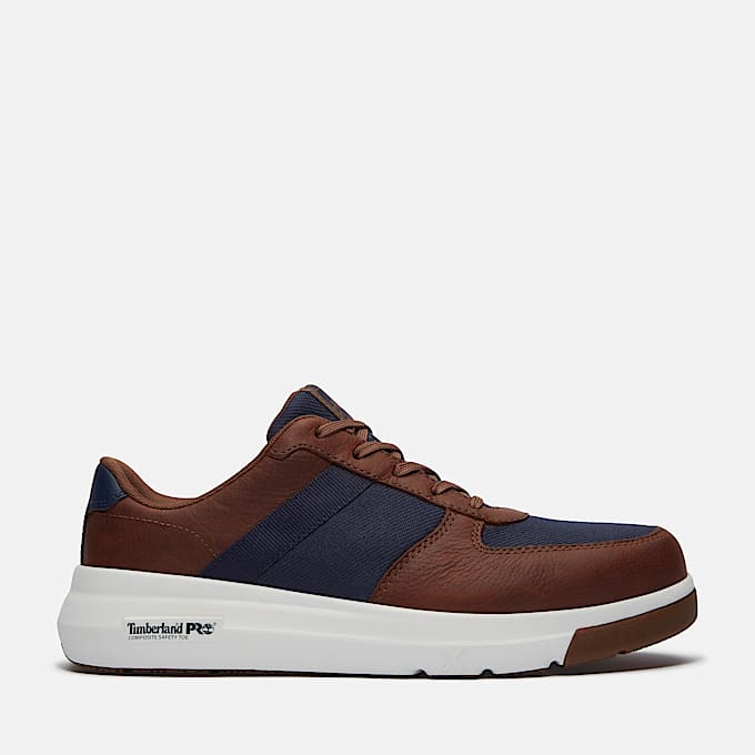 Mens Timberland PRO Bridgeport Athletic CSA Composite Toe Work Shoe TBL Brown HERO