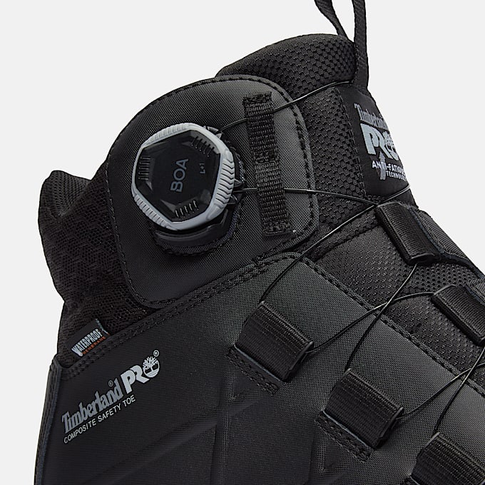 Mens Timberland PRO BOA Morphix 6 Composite Toe Waterproof Boot TBL Black FullGrainMesh ALT7