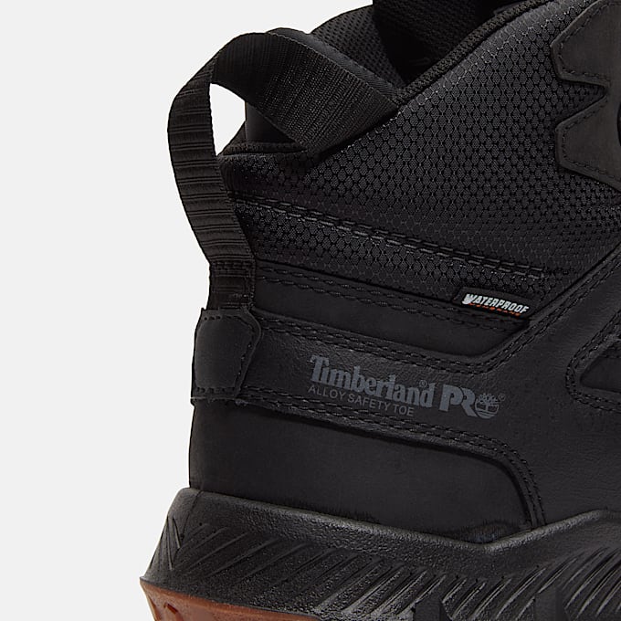 Mens Tempe CSA 6 Alloy Toe Waterproof Work Boot TBL Black Leather ALT7