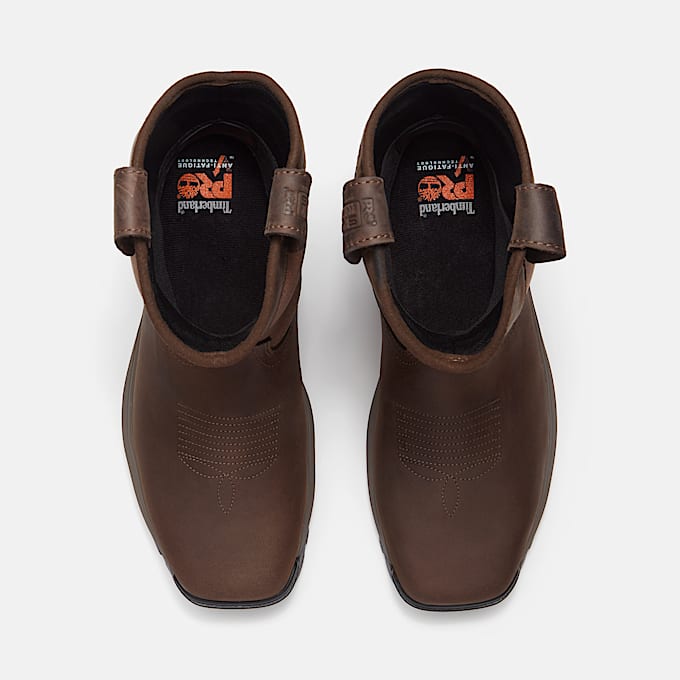 Mens Timberland PRO TiTAN EV PullOn Composite Toe Work Boot TBL Dark Brown FullGrain ALT2