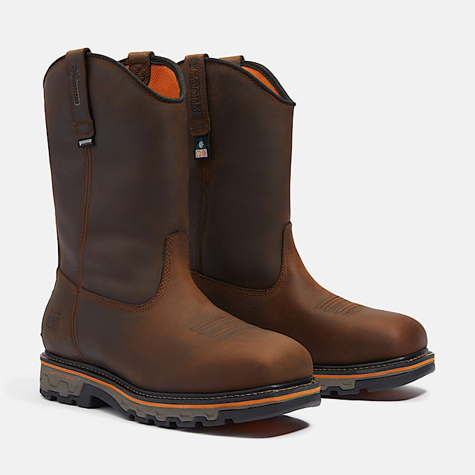 Mens Timberland PRO BOA True Grit CSA Pull On Composite Toe ESR Work Boot TBL Brown ALT4