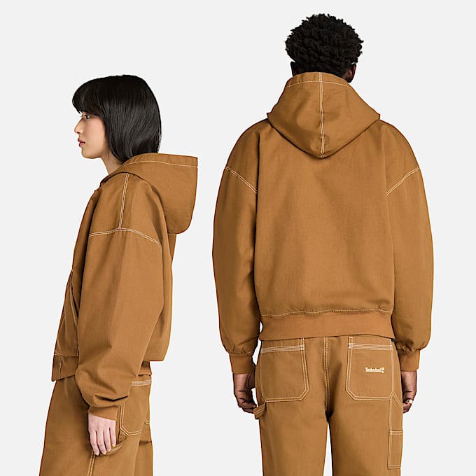 Washed Duck Canvas Hooded Bomber TBL Dark Wheat ALT1