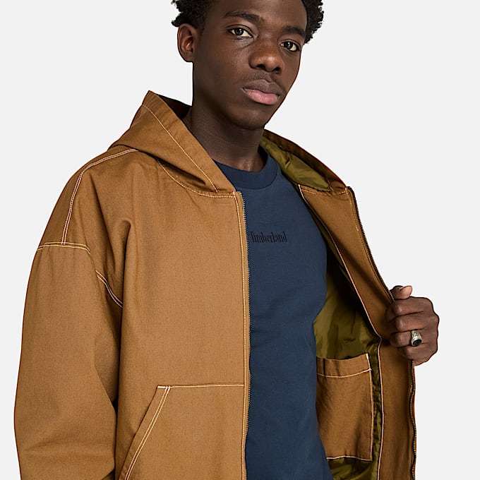 Washed Duck Canvas Hooded Bomber